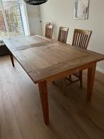 Teak Houten Eettafel, Huis en Inrichting, Tafels | Eettafels, Ophalen, Gebruikt, 100 tot 150 cm, Robuuste tafel gemaakt van balinees gerecycled teakhout