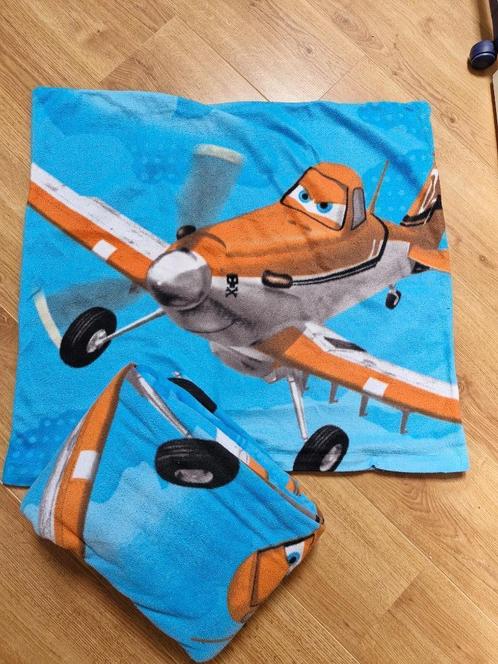 Dekbedovertrek Planes fleece, Kinderen en Baby's, Kinderkamer | Beddengoed, Gebruikt, Dekbedovertrek, Blauw, Jongetje, Ophalen