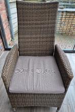 Rotan tuinstoelen inclusief kussens, Ophalen, Gebruikt, Rotan, Verstelbaar