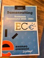 ExamenOverzicht - Samenvatting Examenstof Economie HAVO, Overige niveaus, Nederlands, Ophalen of Verzenden, Zo goed als nieuw