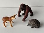 Schleich dieren orang oetan - hertje - egel, Ophalen of Verzenden, Zo goed als nieuw, Wild dier, Beeldje of Figuurtje