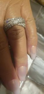 Diamanten Ring, Wit, Ophalen of Verzenden, Zo goed als nieuw, 17 tot 18