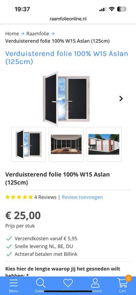 100% Verduisterende Folie en 100% Zonwerende Raamfolie, Huis en Inrichting, Stoffering | Gordijnen en Lamellen, Nieuw, Wit, Ophalen of Verzenden