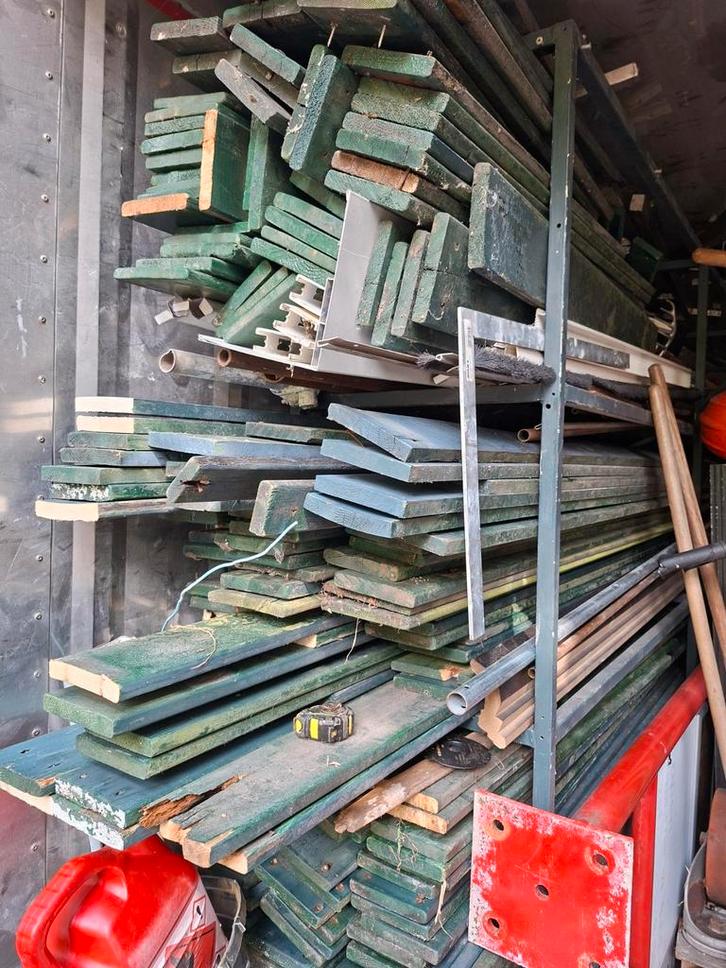 Partij gebruikt tuinhout - schuttingplanken, Doe-het-zelf en Verbouw, Hout en Planken, Gebruikt, Plank, Overige houtsoorten, 200 tot 250 cm