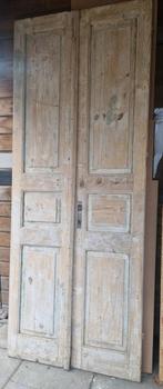 Oude Franse houten deuren, Doe-het-zelf en Verbouw, Ophalen, Gebruikt, Binnendeur, 200 tot 215 cm
