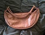 Kleine leren tas halfrond, Sieraden, Tassen en Uiterlijk, Verzenden, Gebruikt, Bruin, Schoudertasje