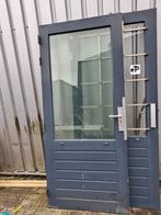 Gebruikte buitendeur met glas., Doe-het-zelf en Verbouw, Deuren en Horren, Gebruikt, 80 tot 100 cm, Ophalen of Verzenden, Buitendeur