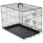 Adori Bench 2-Deurs Zwart - Hondenbench - 76x48x54 cm, Dieren en Toebehoren, Hondenhokken, Ophalen, Zo goed als nieuw, Minder dan 65 cm