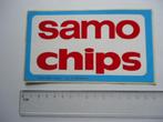 sticker oud SAMO CHIPS 74 logo belgie vintage retro, Verzamelen, Verzenden, Zo goed als nieuw, Bedrijf of Vereniging