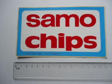 sticker oud SAMO CHIPS 74 logo belgie vintage retro beschikbaar voor biedingen