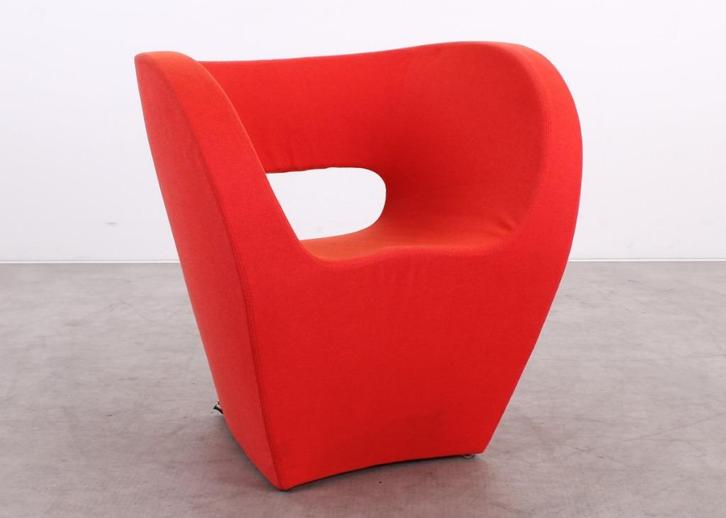 Moroso | Victoria and Albert | Fauteuil | Rood, Huis en Inrichting, Fauteuils, Zo goed als nieuw, Stof, Overige materialen, 75 tot 100 cm