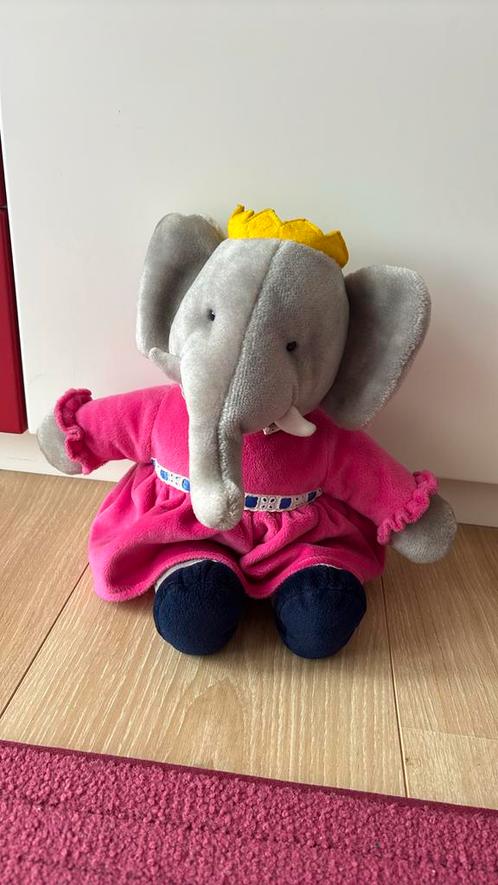 Babar knuffel - 45 cm, Kinderen en Baby's, Speelgoed | Knuffels en Pluche, Zo goed als nieuw, Olifant, Ophalen of Verzenden