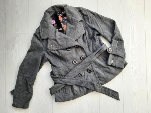 Wollen spoom jas wijtuitlopend / a lijn grijs l/xl, Kleding | Dames, Jassen | Winter, Zo goed als nieuw, Maat 46/48 (XL) of groter