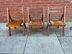 Vintage Torck houten kinderklapstoel. 3 stuks, Ophalen, Gebruikt, Hout, Drie