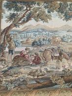 Zeldzaam Frans Aubusson gobelin wandtapijt, Ophalen of Verzenden, Rechthoekig, 50 tot 100 cm