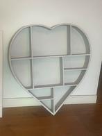 Houten hartvormige wandrek, Met plank(en), Gebruikt, Minder dan 25 cm, Minder dan 100 cm
