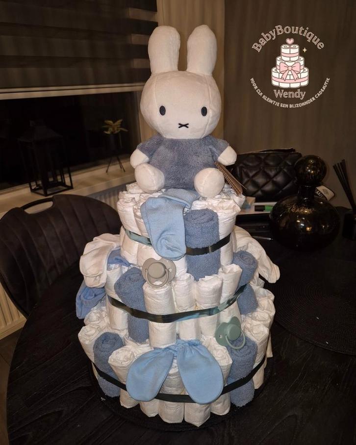 Babyboy Luiertaart 3 laags – Perfect Kraamcadeau, Kinderen en Baby's, Kraamcadeaus en Geboorteborden, Nieuw, Ophalen of Verzenden