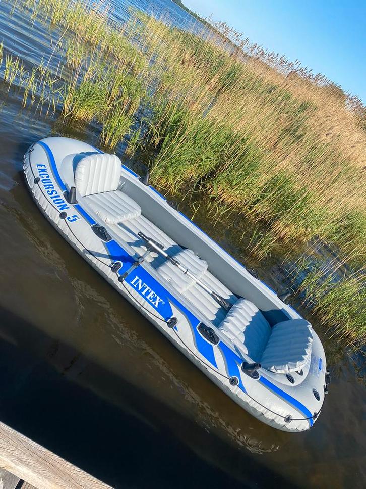 Intex excursion 5 bootset, Watersport en Boten, Kano's, Zo goed als nieuw, Ophalen
