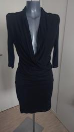 Zwart stretch jurkje leuk model, Maat 38/40 (M), Ophalen of Verzenden, Zo goed als nieuw, Zwart