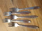 5 verzilverde gebaksvorkjes, Antiek en Kunst, Antiek | Goud en Zilver, Ophalen of Verzenden