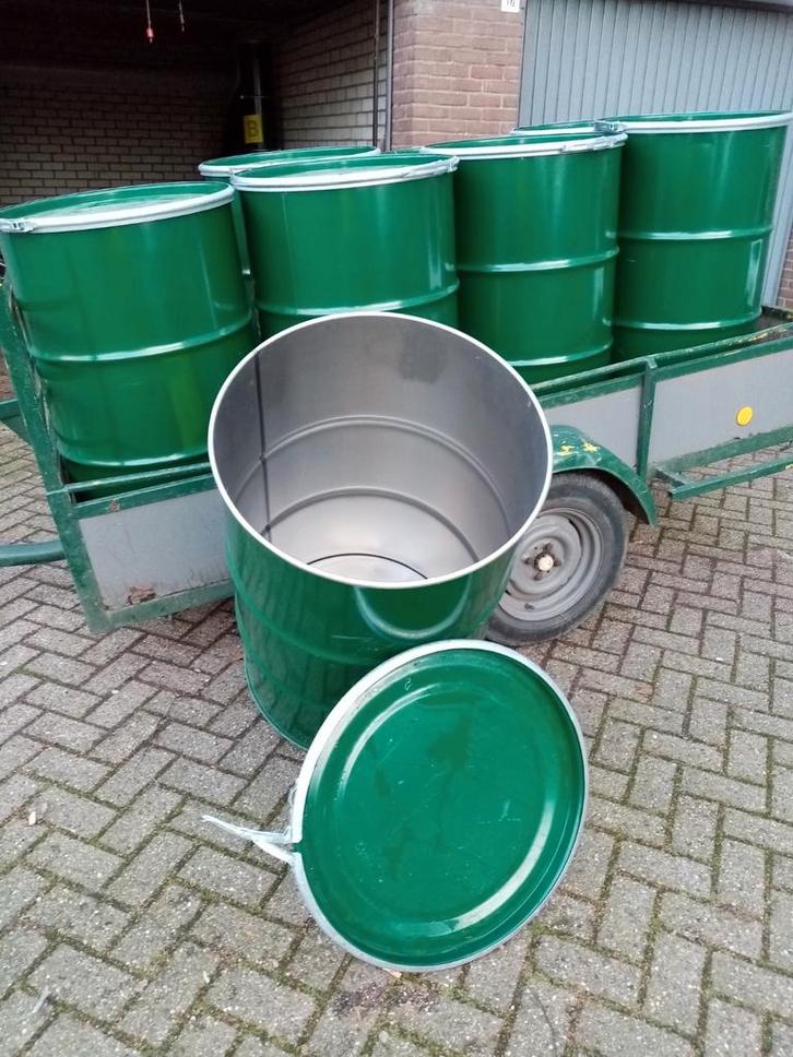 Vuurton. Olieton.olievat.200liter vat.branton.afvalton., Tuin en Terras, Vuurkorven, Zo goed als nieuw, Ophalen of Verzenden