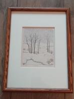 Gravure "December" Suzan Hunt-Wulkowocz gesigneerd, Ophalen