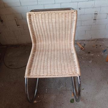 Mies van der Rohe MR 10 Wicker Stoel beschikbaar voor biedingen