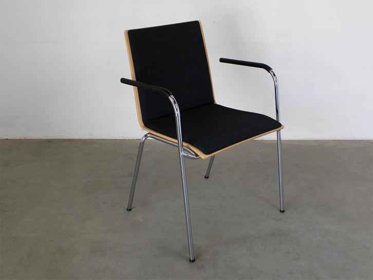 Thonet S160 PF stoel, Huis en Inrichting, Stoelen, Gebruikt, Vijf, Zes of meer stoelen, Hout, Metaal, Stof, Bruin, Ophalen