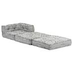 NIEUWE Poef modulair lichtgrijs 58 cm dik (3 kussens), Nieuw, Ophalen of Verzenden, Verkoop@continutrade.com, Stof