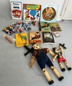 Hele Vintage Pinokkio verzameling, Houten poppen, LP's etc, Overige typen, Gebruikt, Ophalen of Verzenden, Peter Pan of Pinokkio