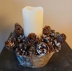 2 stuks  kandelaar krans op boomstam., Ophalen of Verzenden, Nieuw