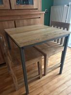 Eettafel / Bijzettafel / Terrastafel / Balkontafel, Ophalen, Gebruikt, Vierkant, 55 tot 75 cm