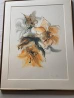 poster in messing lijst, Minder dan 50 cm, Metaal of Aluminium, Ophalen of Verzenden, Zo goed als nieuw