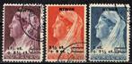 Curaçao nr. 182-184 N.I.W.I.N. 1947 gestempeld, Ophalen of Verzenden, Gestempeld