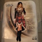 Steampunk jurk met hoed carnaval maat 36/38, Ophalen of Verzenden, Zo goed als nieuw, Maat 36 (S), Carnaval