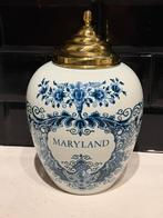 Prachtige grote tabakspot Delfts blauw MARYLAND, Ophalen of Verzenden