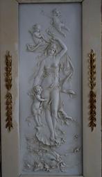 Karl ENS - biscuit porselein plaquette - zeldzaam groot-, Antiek en Kunst, Ophalen of Verzenden