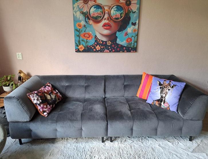 Woood Lloyd 4-zits bank! Zgan!, Huis en Inrichting, Banken | Bankstellen, Zo goed als nieuw, Rechte bank, Vierpersoons of meer