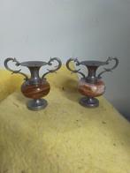 2776) 2 mooie kleine vaasjes, Overige kleuren, Ophalen of Verzenden, Minder dan 50 cm, Glas