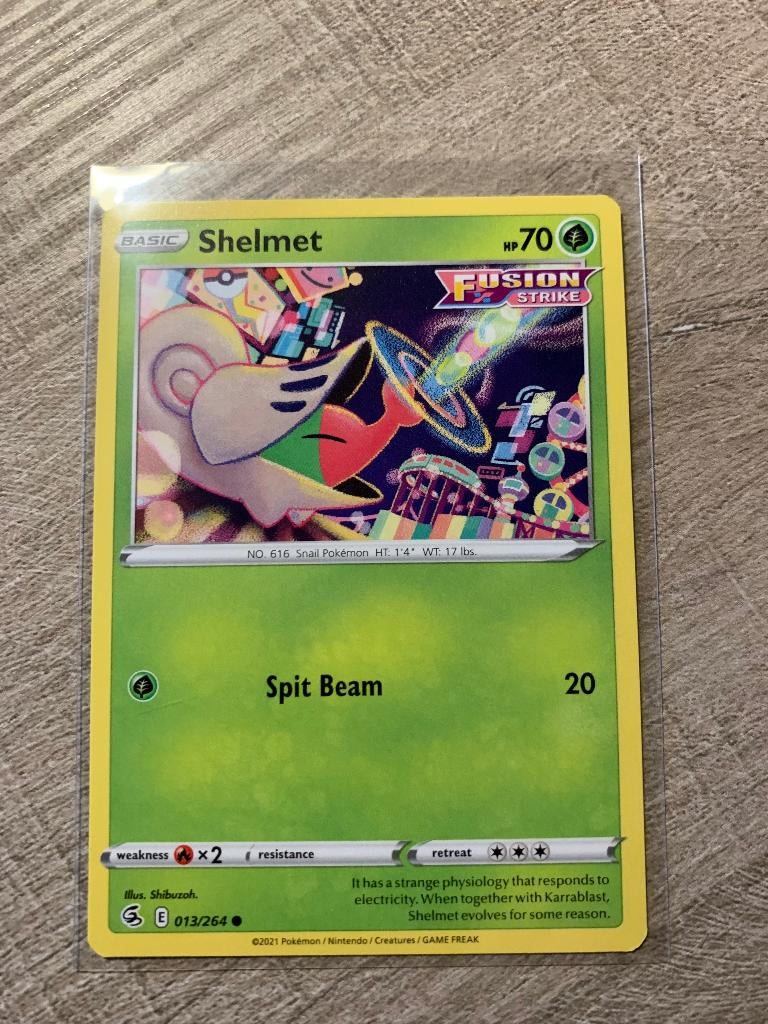 Shelmet 013/264 Fusion Strike - Pokémon Kaart, Ophalen of Verzenden, Nieuw, Losse kaart