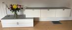 Italiaans design ladenblok en dressoir wit + grijs bovenblad, Huis en Inrichting, Complete inboedels, Ophalen
