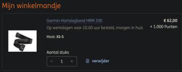 Garmin Hartslagband HRM 200 beschikbaar voor biedingen