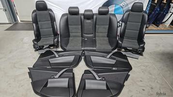 Half leer stofbekleding antraciet interieur BMW 5 Serie E60 beschikbaar voor biedingen