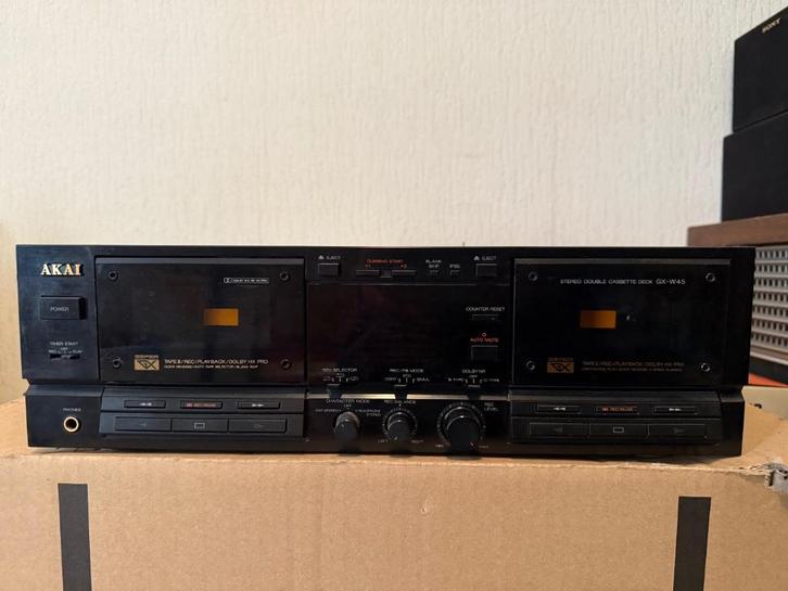 Stereo Double Cassette Deck (Akai GX-W45), Audio, Tv en Foto, Cassettedecks, Dubbel, Akai, Ophalen