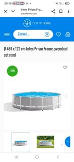 Intex zwembad rond 457cm x122cm, Rond, 300 cm of meer, Zo goed als nieuw, Ophalen