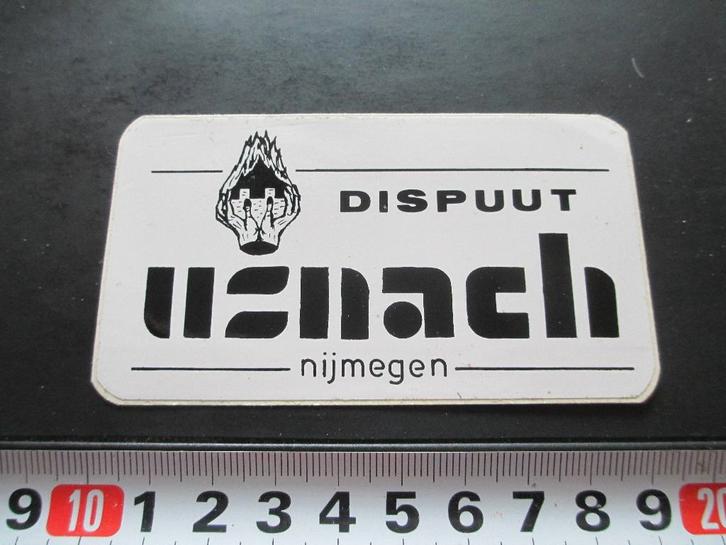 sticker nijmegen dispuut USNACH, Verzamelen, Stickers, Zo goed als nieuw, Ophalen
