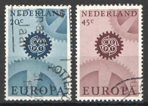 Nederland NVPH nr 884/5 gestempeld Fosforesc. papier 1967, Postzegels en Munten, Postzegels | Nederland, Gestempeld, Na 1940, Verzenden