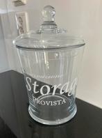 Riviera Maison 3 x grote glazen storage  pot met deksel, Ophalen, Zo goed als nieuw
