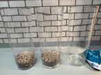 Glazen vazen 65x27cm, Huis en Inrichting, Woonaccessoires | Vazen, Ophalen, Zo goed als nieuw, Glas, 50 tot 75 cm