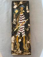 Keramiek Tegel - Visser met Vis - Ruscha keramiek, Antiek en Kunst, Ophalen of Verzenden